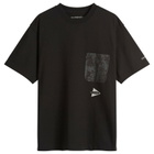 END. x and wander Print Pocket T-Shirt in Black