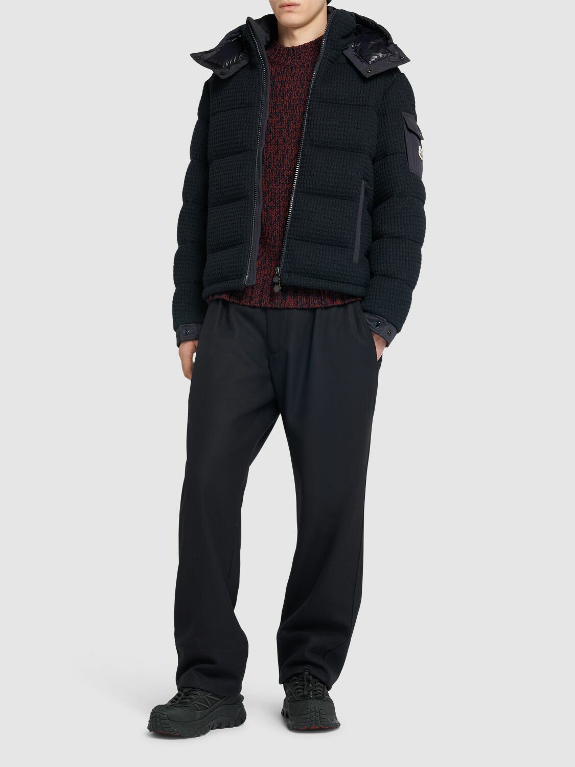 これで決まり！◇ウールブレンド Down Jacket◇MONCLER MONCLER Lagdei Wool Blend Down Jacket Moncler