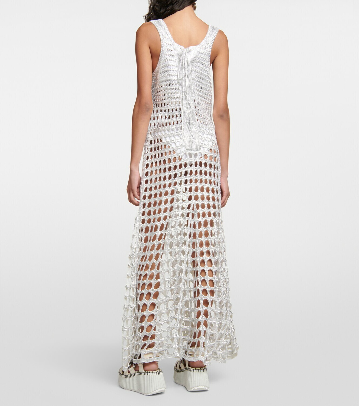【Chloe】 Crochet-trimmedカットアウトウール maxiドレス Chloe - Crochet-trimmed cutout wool maxi dress Chloe