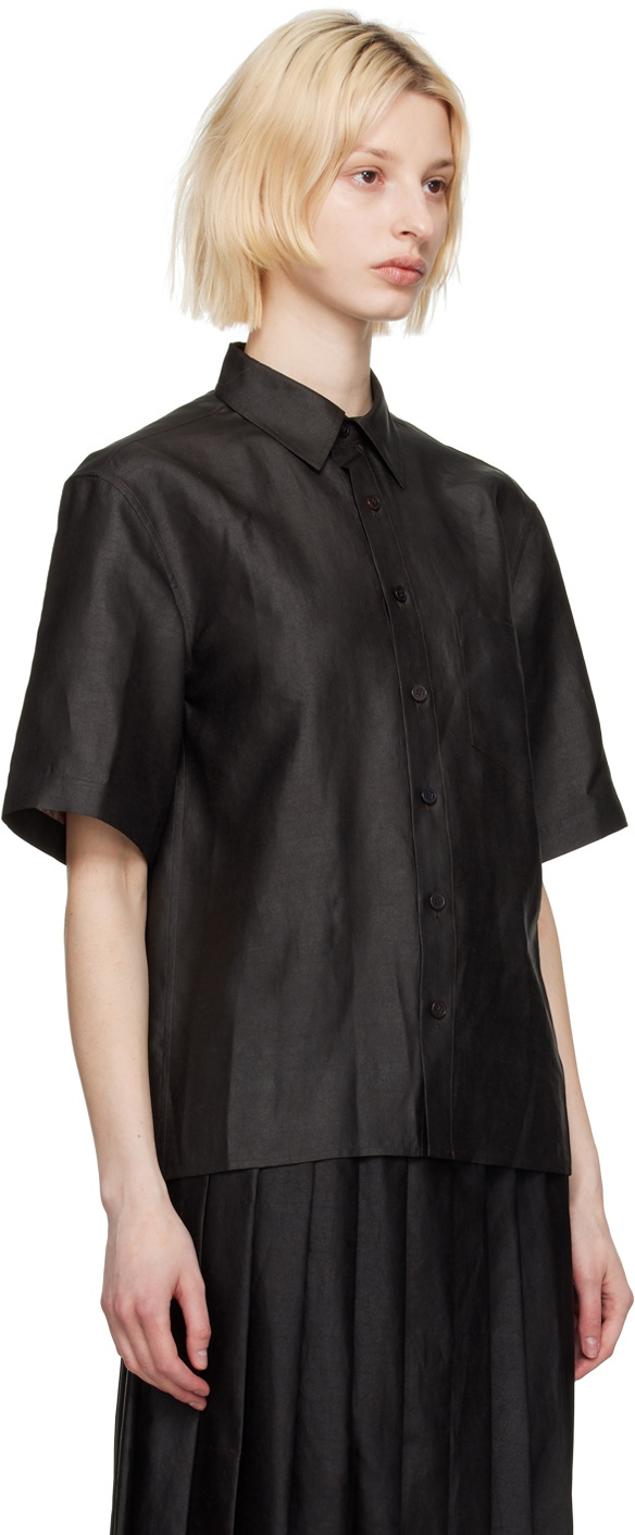 UMBER POSTPAST Black Mud-Dyed Shirt