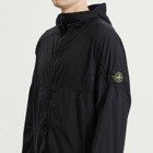 Stone Island Men's Ultralight Nylon Stretch-TC Hooded Jacket in Navy Blue
