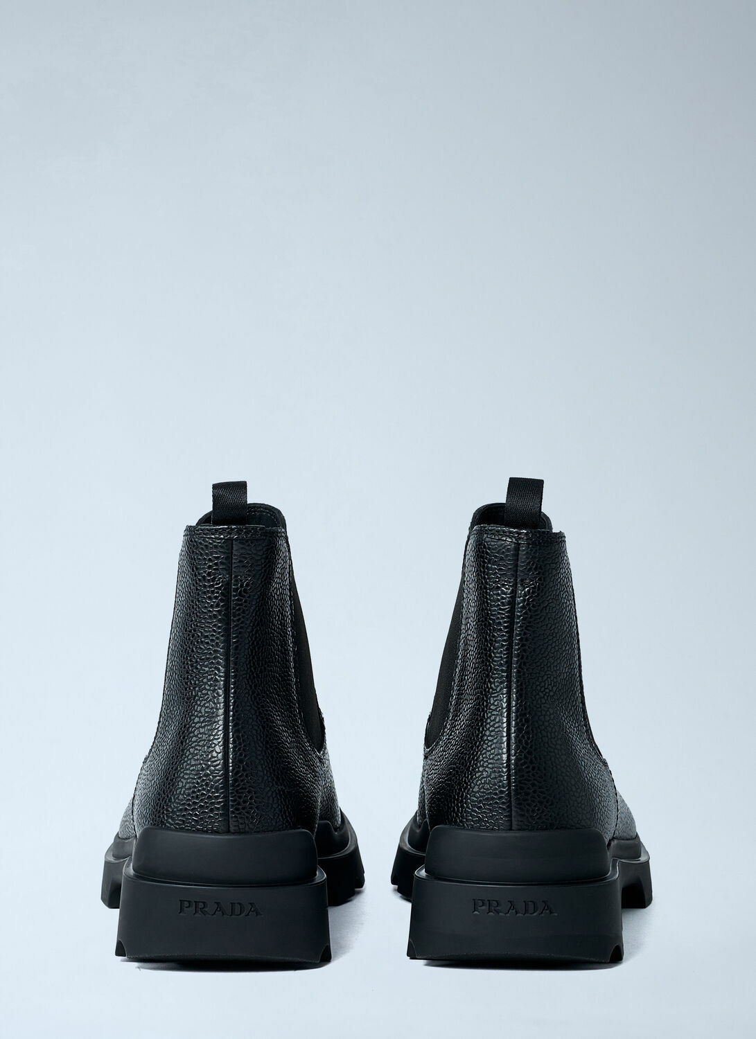 Prada Stamped Leather Boots