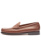 Bass Weejuns Men's Larson Penny Loafer in Mid Brown Tumbled Leather