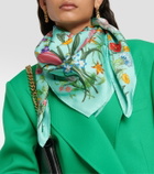 Gucci Floral silk scarf