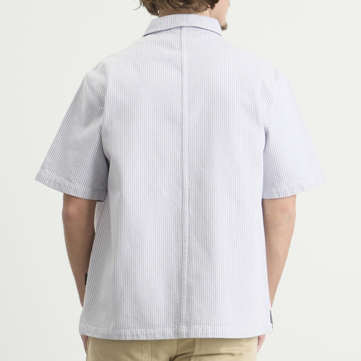 Stan Ray Men's Short Sleeve Painter Shirt in Cosmic Purple Hickory