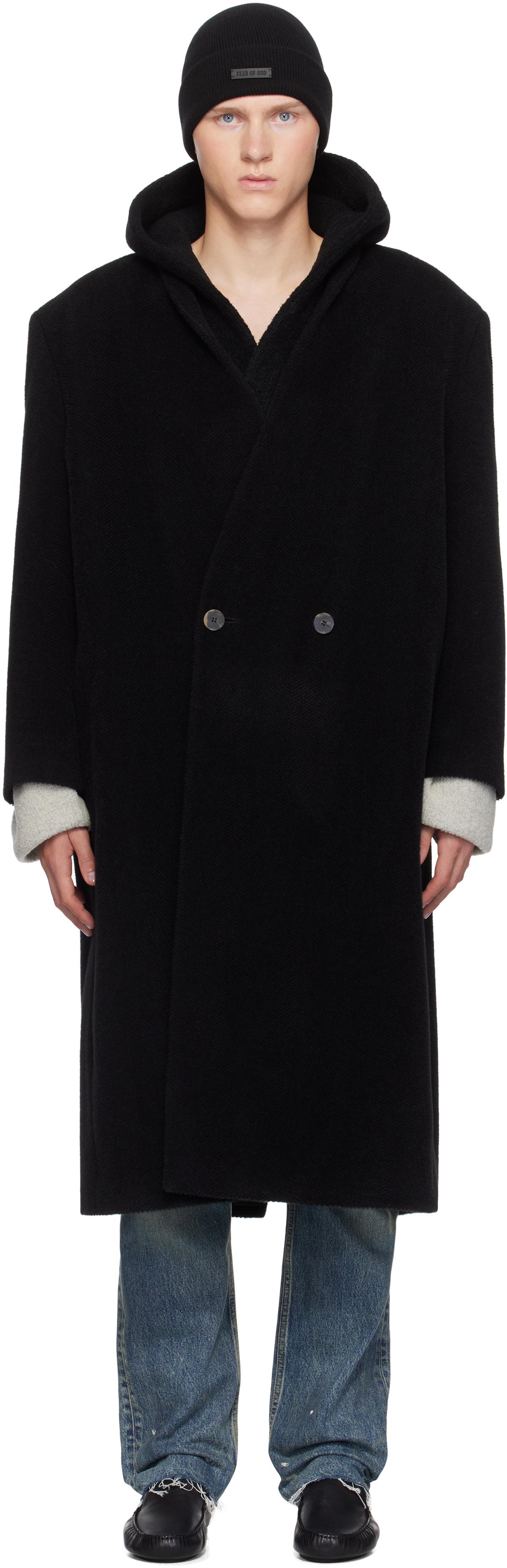 ジャケット・アウター fear of god eternal lapelless jacket Fear Of God Men's Eternal Wool Lapelless Jacket in Black