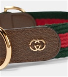 Gucci - Web Stripe L/XL faux leather dog collar