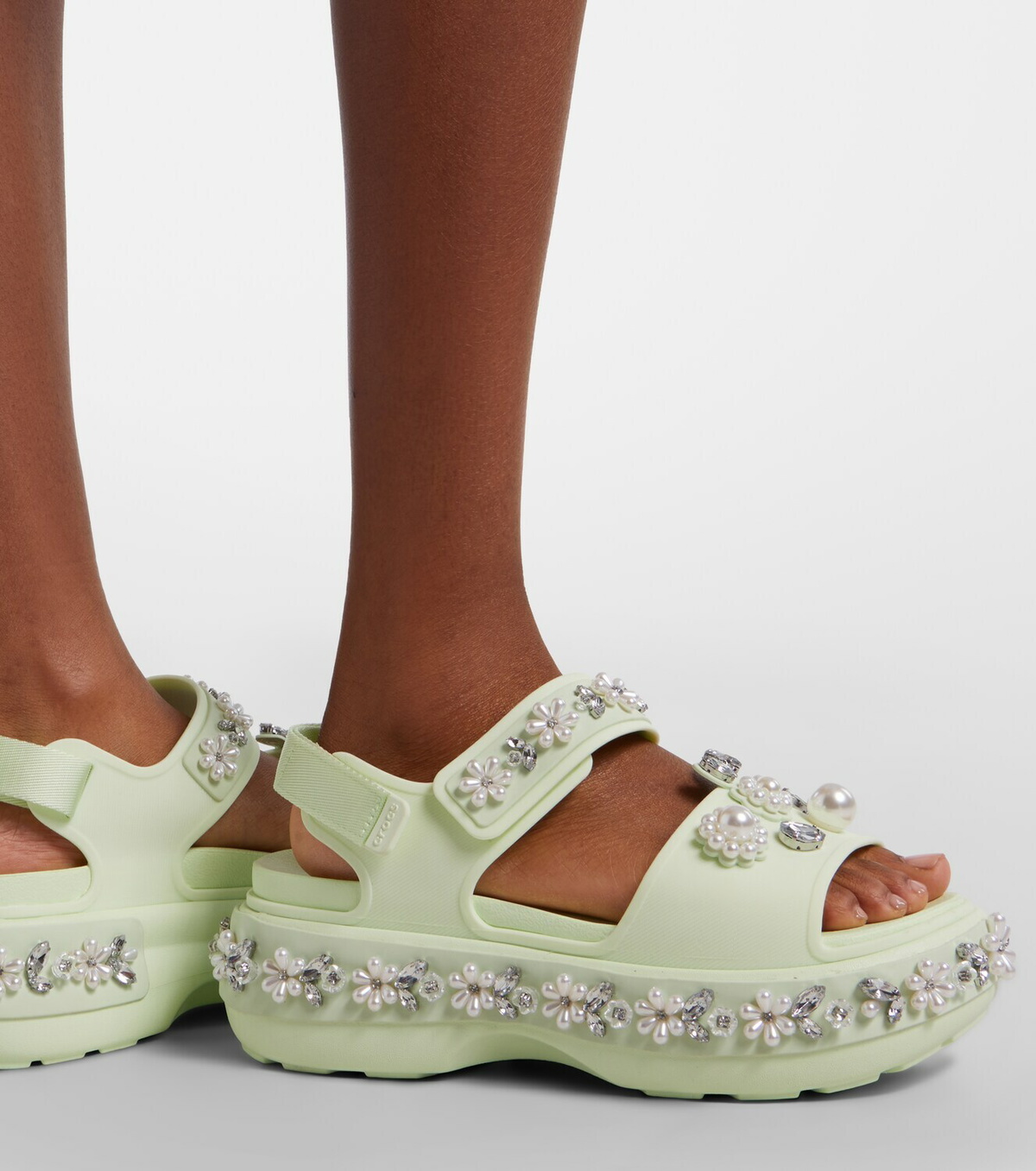Simone Rocha x Crocs embellished platform sandals