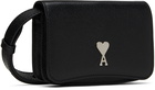 AMI Paris Black Paris Paris Strap Card Holder