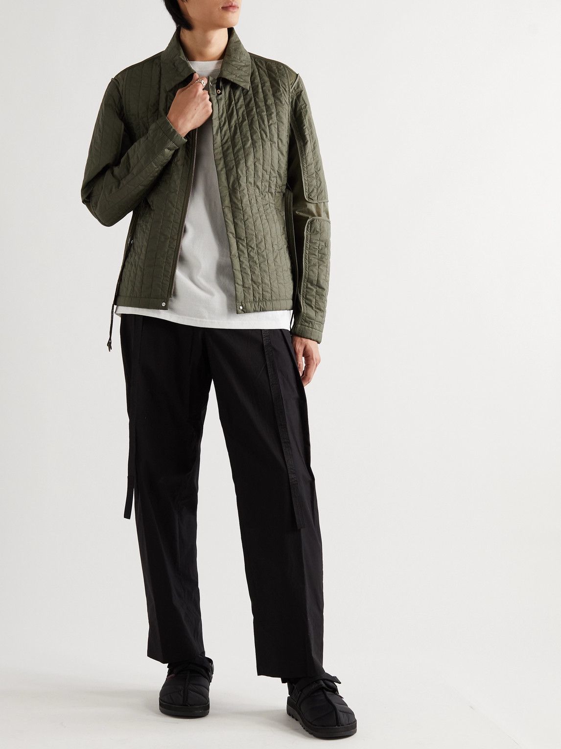 Craig Green tied-waist quilted jacket - Neutrals