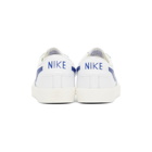 Nike White and Blue Leather Blazer Low Sneakers
