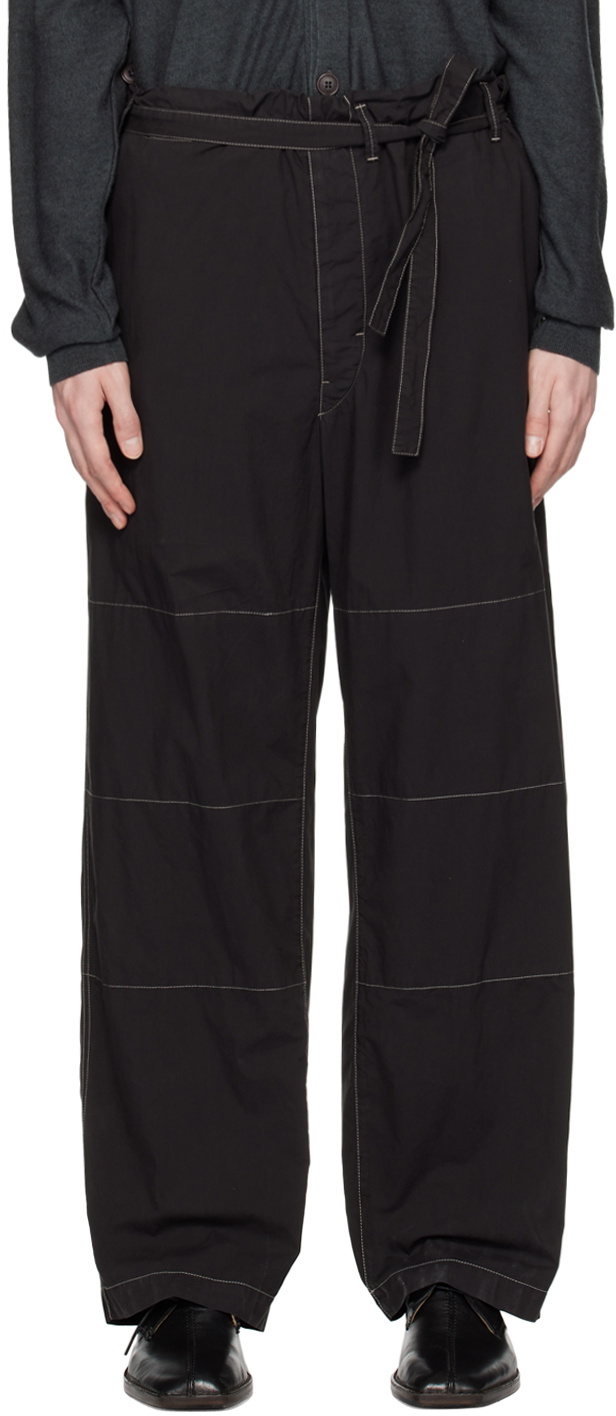 LEMAIRE Black Judo Trousers Lemaire