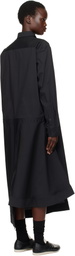 Y-3 Black Shirt Midi Dress