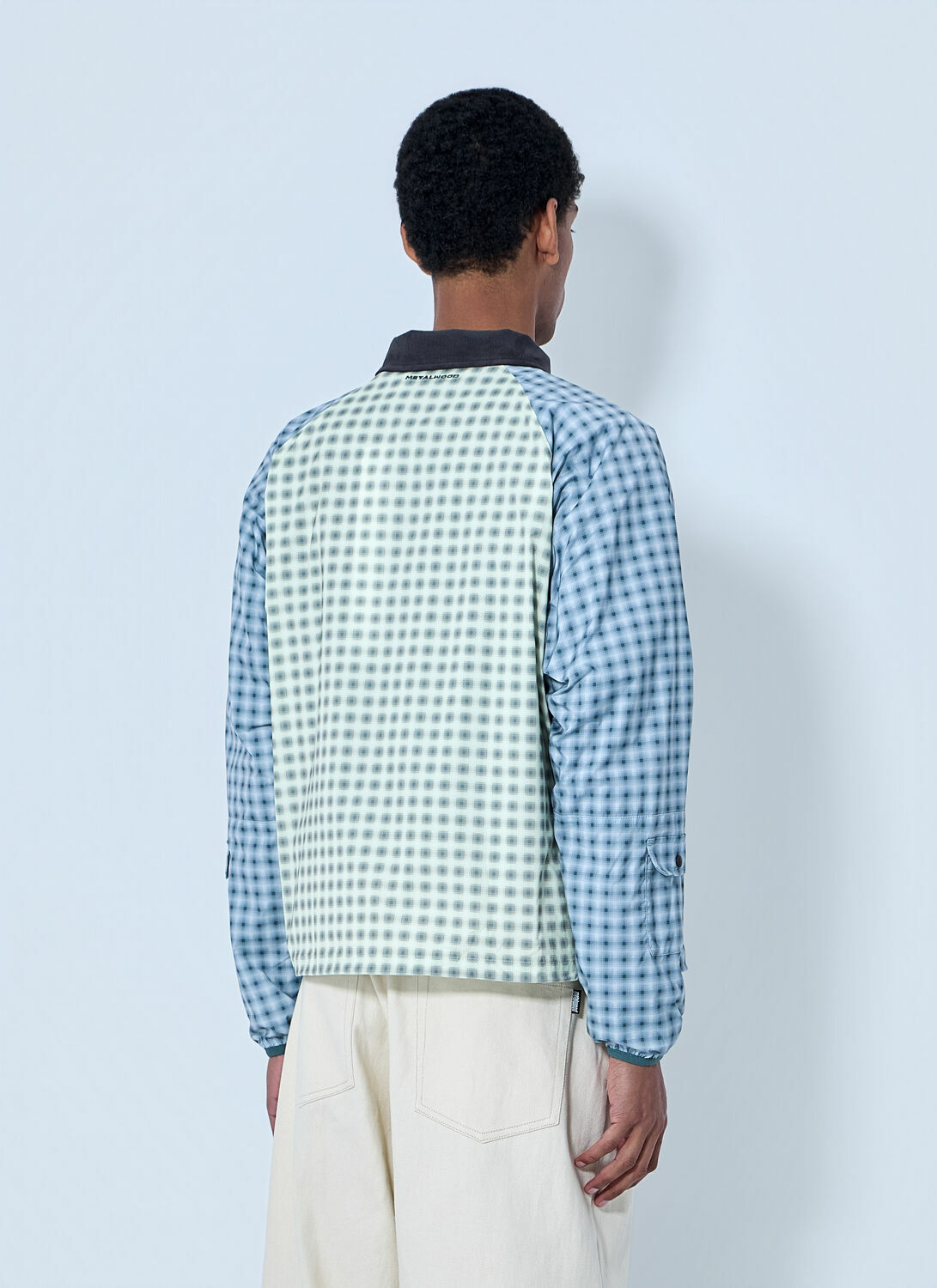 Metalwood Checked Zip-Up Jacket