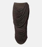 Magda Butrym Draped jersey midi skirt