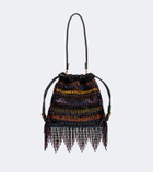 Etro Kalispera Small beaded fringed shoulder bag