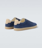Brunello Cucinelli Leather-trimmed suede sneakers