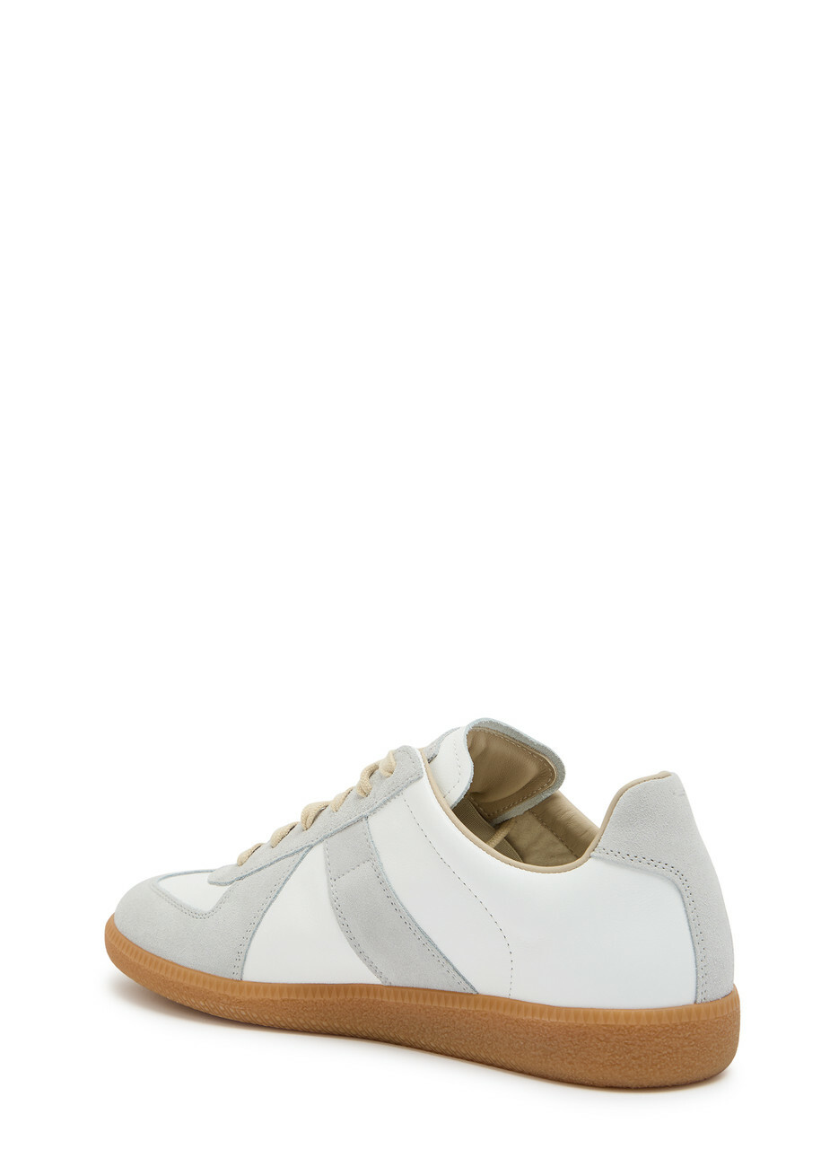 Maison Margiela Replica Panelled Leather Sneakers White