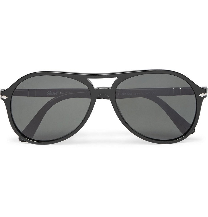 Photo: Persol - Aviator-Style Acetate Polarised Sunglasses - Men - Black