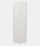 Loewe Deconstructed denim midi skirt