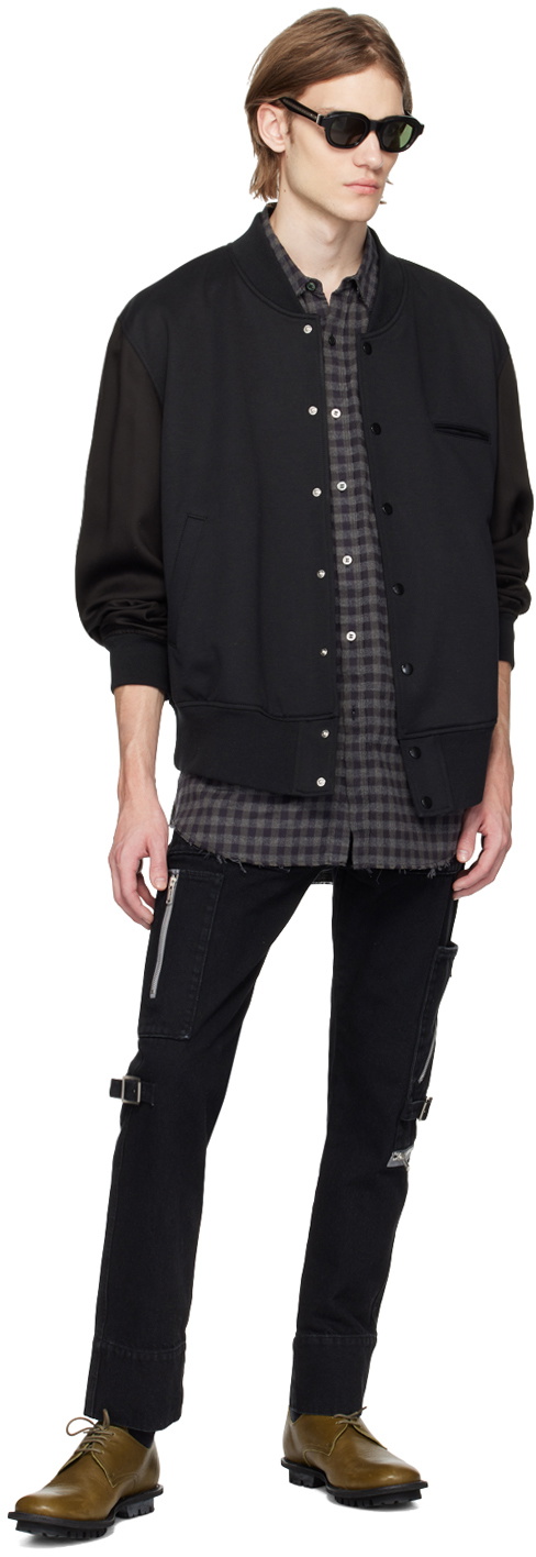 Undercoverism Black Embroidered Bomber Jacket