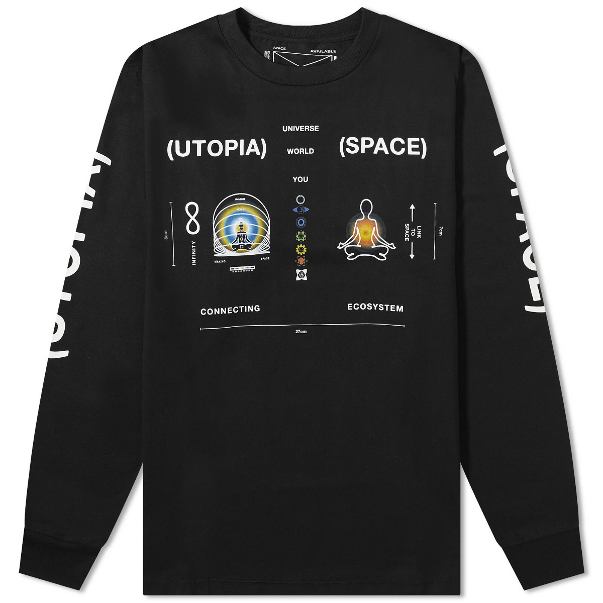 Photo: Space Available Men's Long Sleeve Inner Space T-Shirt in Black