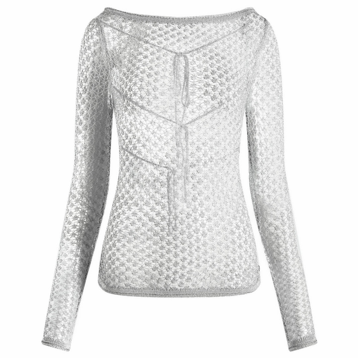 Photo: House Of Sunny Women's Silver Plated Knit in Chrome