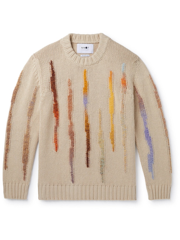 Photo: NN07 - Rick Intarsia Cotton-Blend Sweater - Neutrals - S