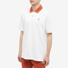 Air Jordan x Eastside Golf Polo Shirt in White/Burnt Sunrise/Midnight Navy