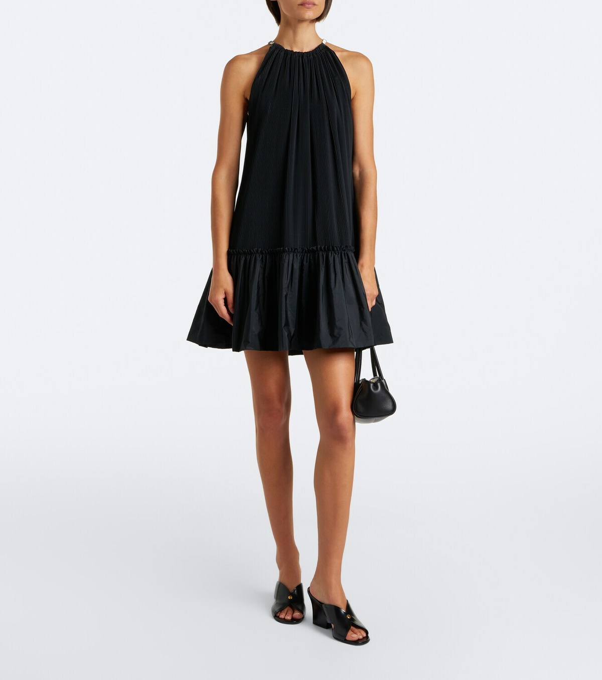 Max Mara Embellished halterneck minidress