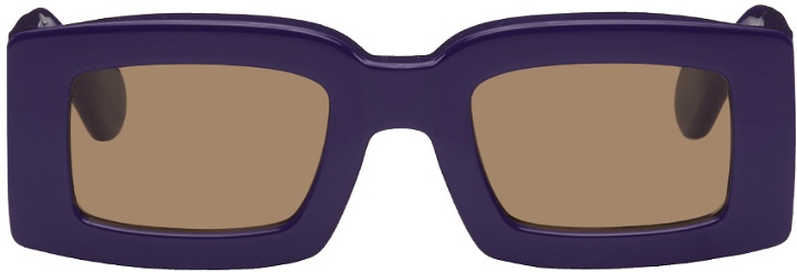 Photo: Jacquemus Purple Le Raphia 'Les Lunettes Tupi' Sunglasses