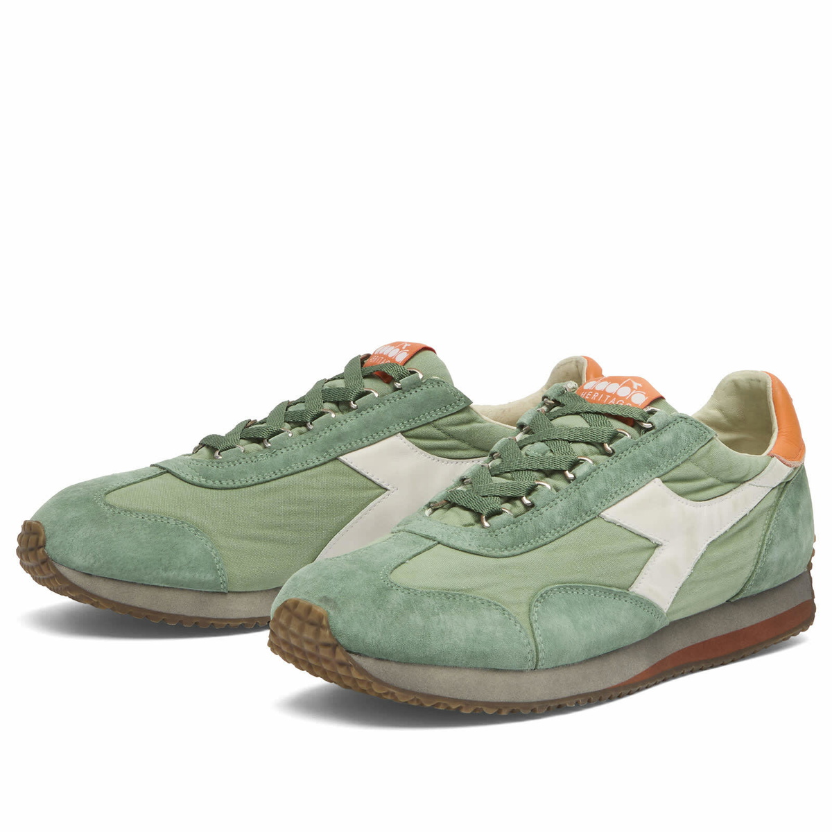Diadora Men's Equipe Canvas SW Evo Sneaker in Green