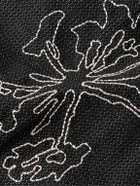 Portal - Borders Embroidered Ripstop-Trimmed Mesh Belt Bag