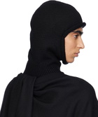 ISSEY MIYAKE Black Chunky Wool Balaclava