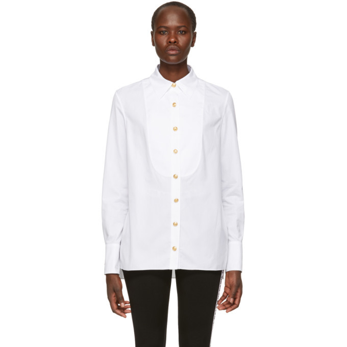 Balmain White Button-Up Shirt Balmain