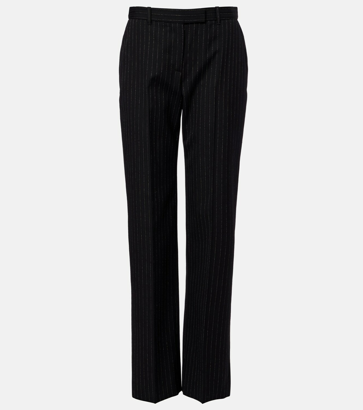 McQueen Pinstripe wool straight pants