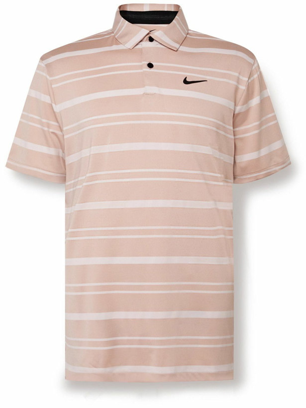 Photo: Nike Golf - Tour Striped Dri-FIT Golf Polo Shirt - Pink