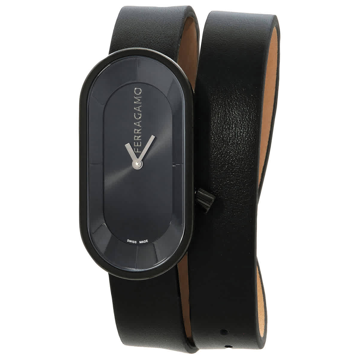 Ferragamo Curve Quartz Black Dial Unisex Watch SFK300423
