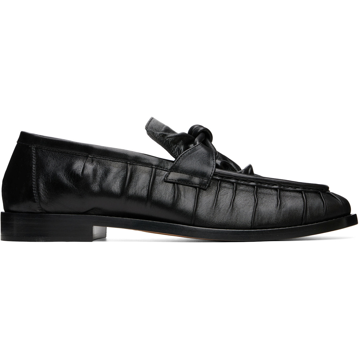 Bottega Veneta Black Astaire Loafers
