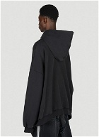 adidas x Balenciaga - Embroidered Logo Hooded Sweatshirt in Black