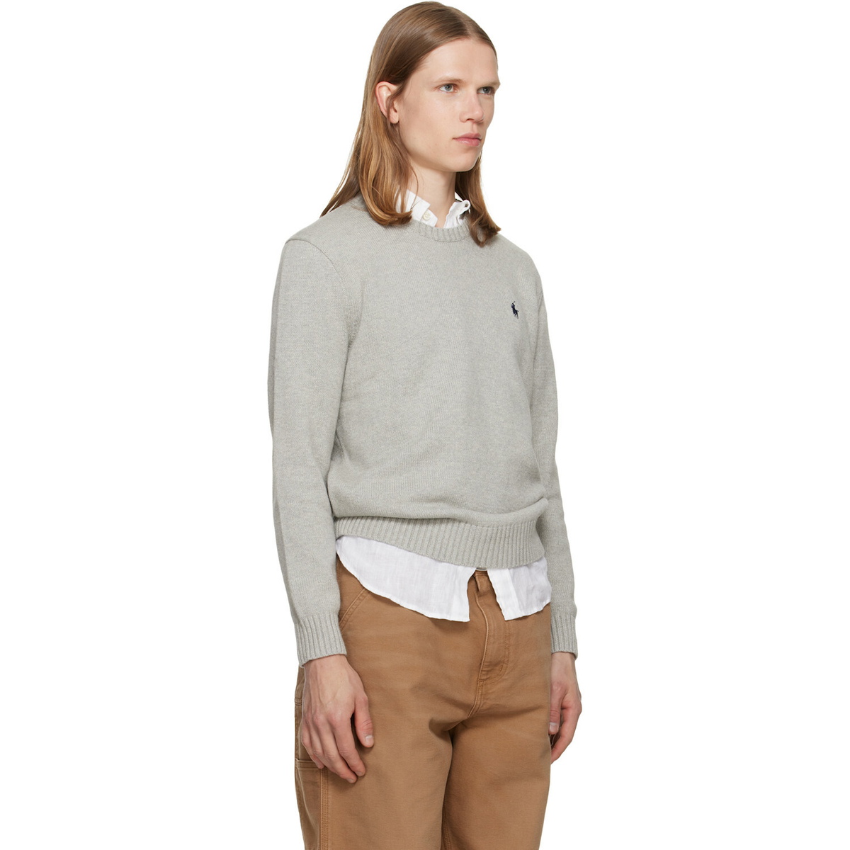 Polo Ralph Lauren Gray Polo Long Sleeve Sweater