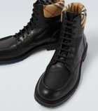 Burberry Rogue leather combat boots