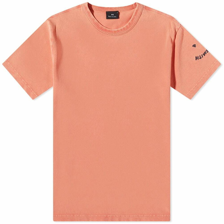 Photo: Paul Smith Men's Happy Sleeve T-Shirt in Pink