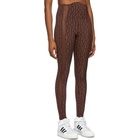 adidas x IVY PARK Burgundy Monogram Sheer Panel Leggings