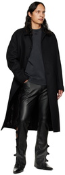 Courrèges Black Long Oversize Coat