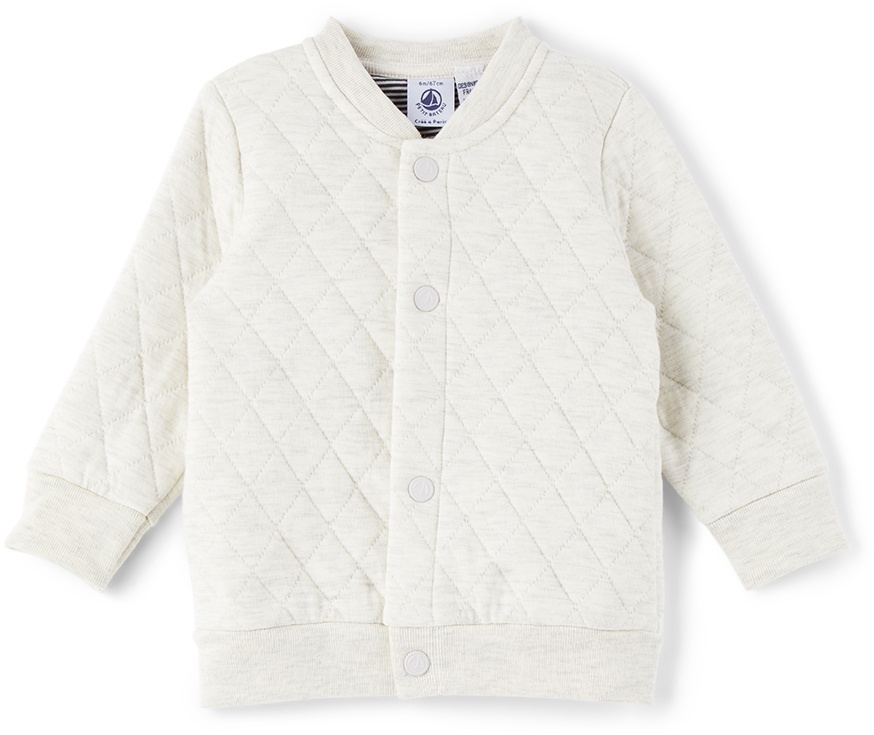 Petit Bateau Baby Grey Quilted Jacket