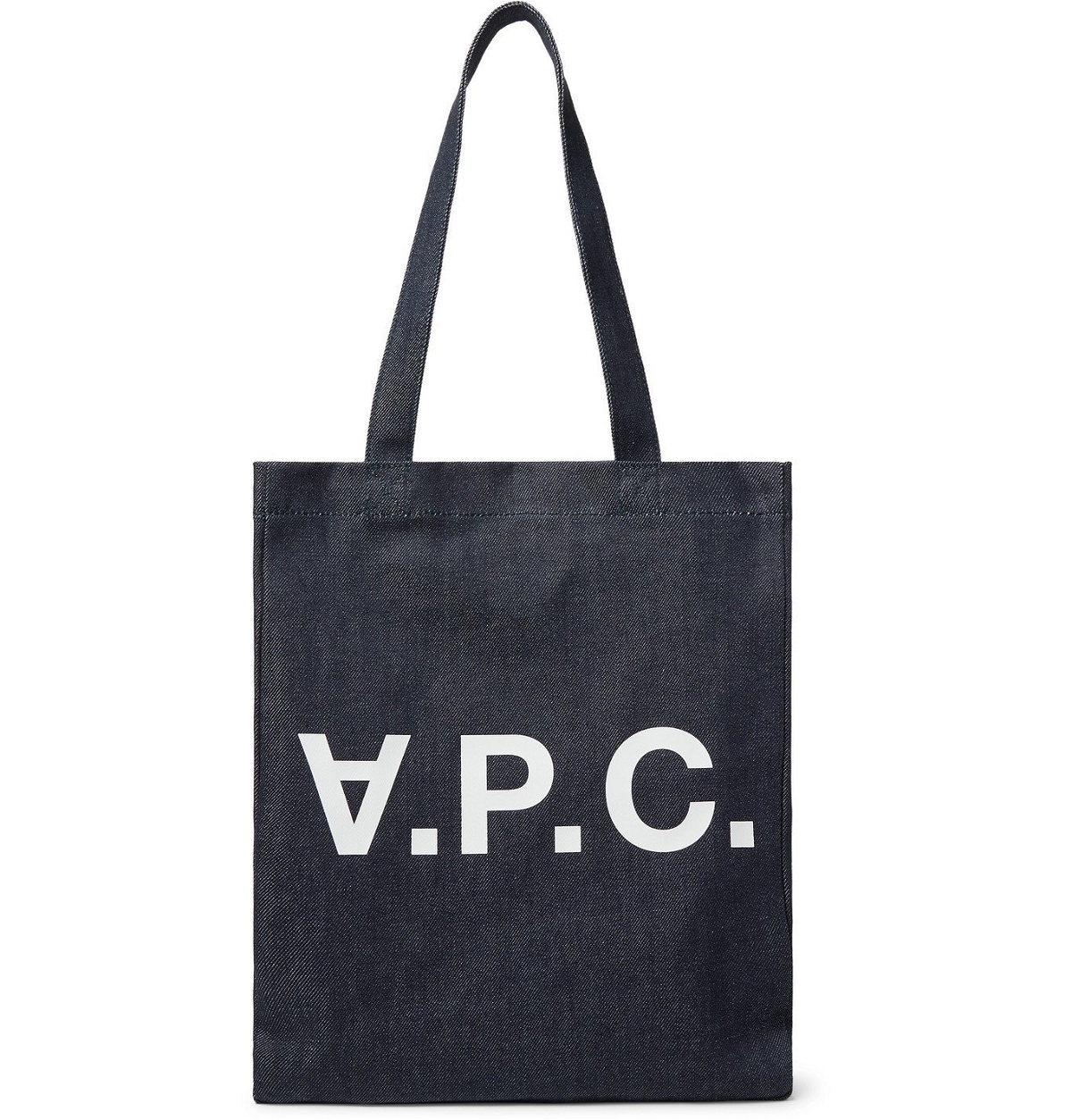 A.P.C. - Laure Logo-Print Denim Tote Bag - Blue A.P.C.
