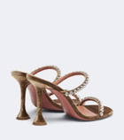 Amina Muaddi Gigi embellished velvet mules