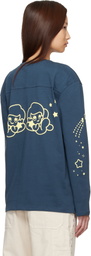Sandy Liang Navy Princeton Long Sleeve T-shirt