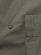 FEAR OF GOD ESSENTIALS - Logo-Appliquéd Cotton-Blend Gabardine Coat - Black